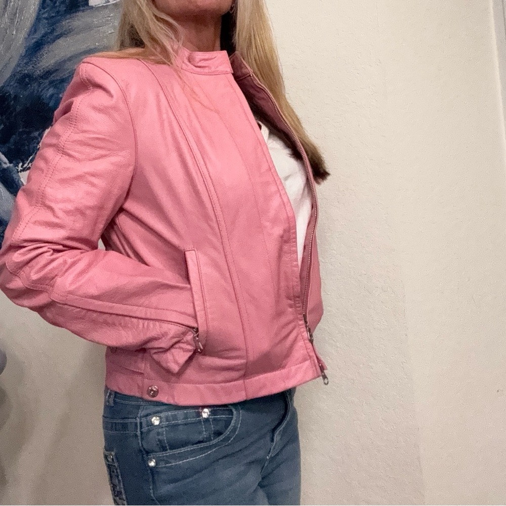 Wilson Pink Leather Jacket